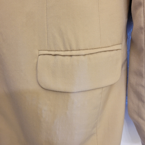 Vintage 80s 90s Braemar Petites beige wool blazer jacket 4 Petite - Picture 9 of 11